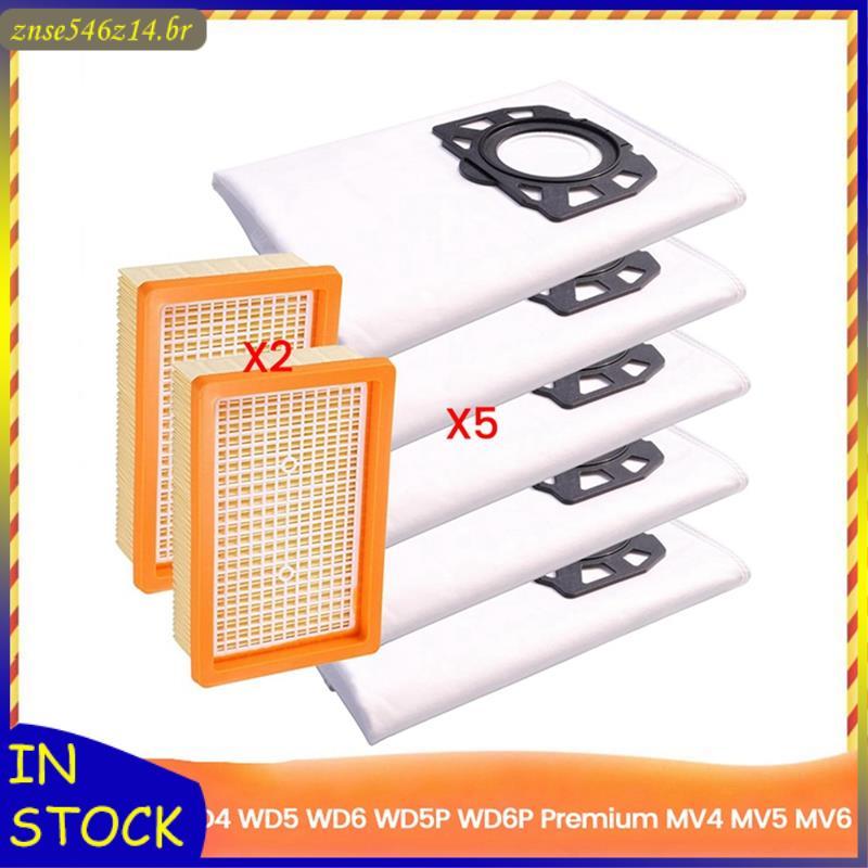 [Rbw] Sacos De Filtro De Substituição Para Aspiradores De Pó Premium WD4 WD5 WD6 WD5P WD6P MV4 MV5 MV6