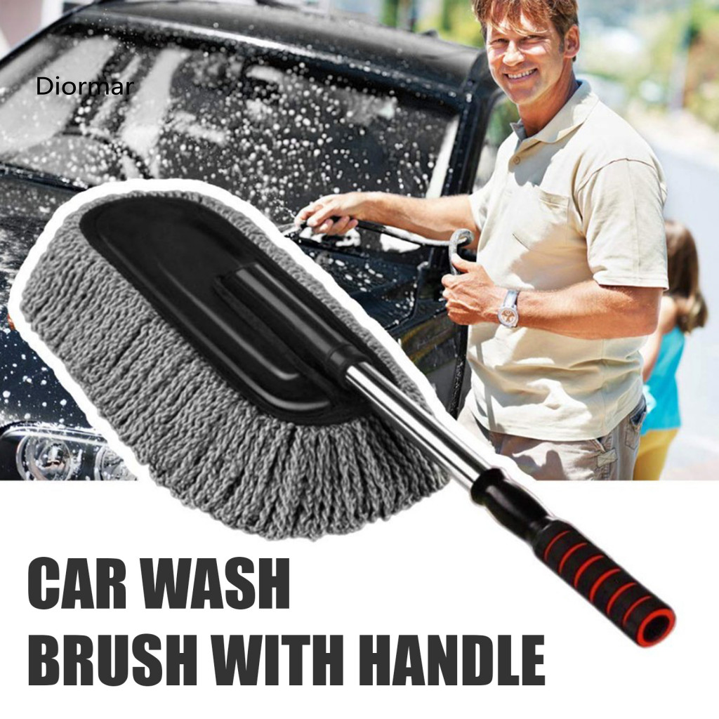 Retractable Car Brush 33-inch Duster with Stainless Steel Telescopic Pole – Scratch-free Microfiber for Trucks Suvs Ca