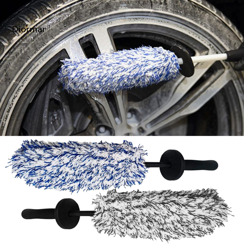 Wheel Tool Non-scratch Brush 42cm Microfiber Tire – Soft Synthetic Fiber Rim Cleaner Multi-functional Car Wash for Eas