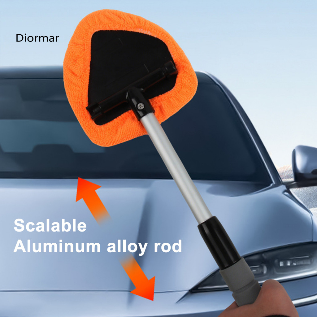 Windshield Tool Car Brush Multi-functional Telescopic 26-41cm with Soft Microfiber Lint-free Head Non-slip Grip – Perf