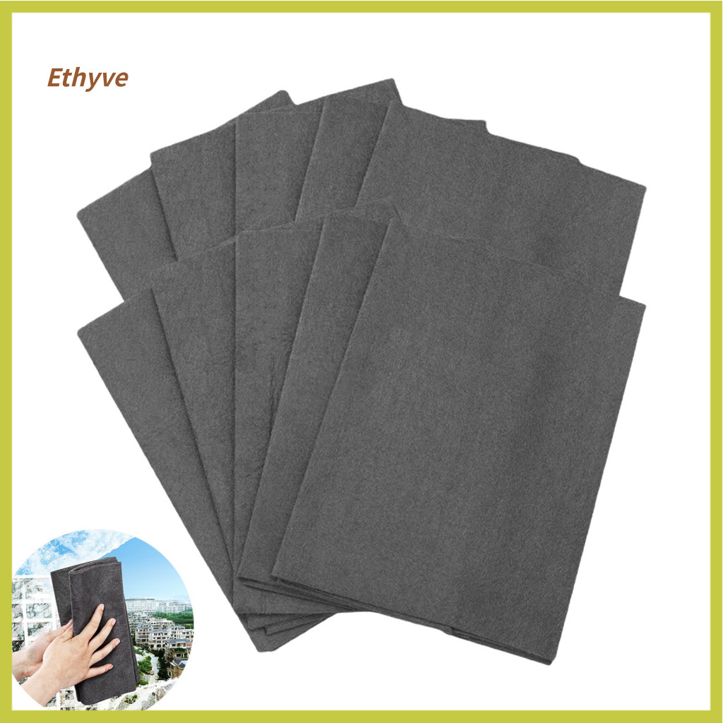 Reusable Kitchen Microfiber Cloth Lint-free Rag 10pcs Cloths for Car Glass Window – Lightweight Quick-drying Thickened