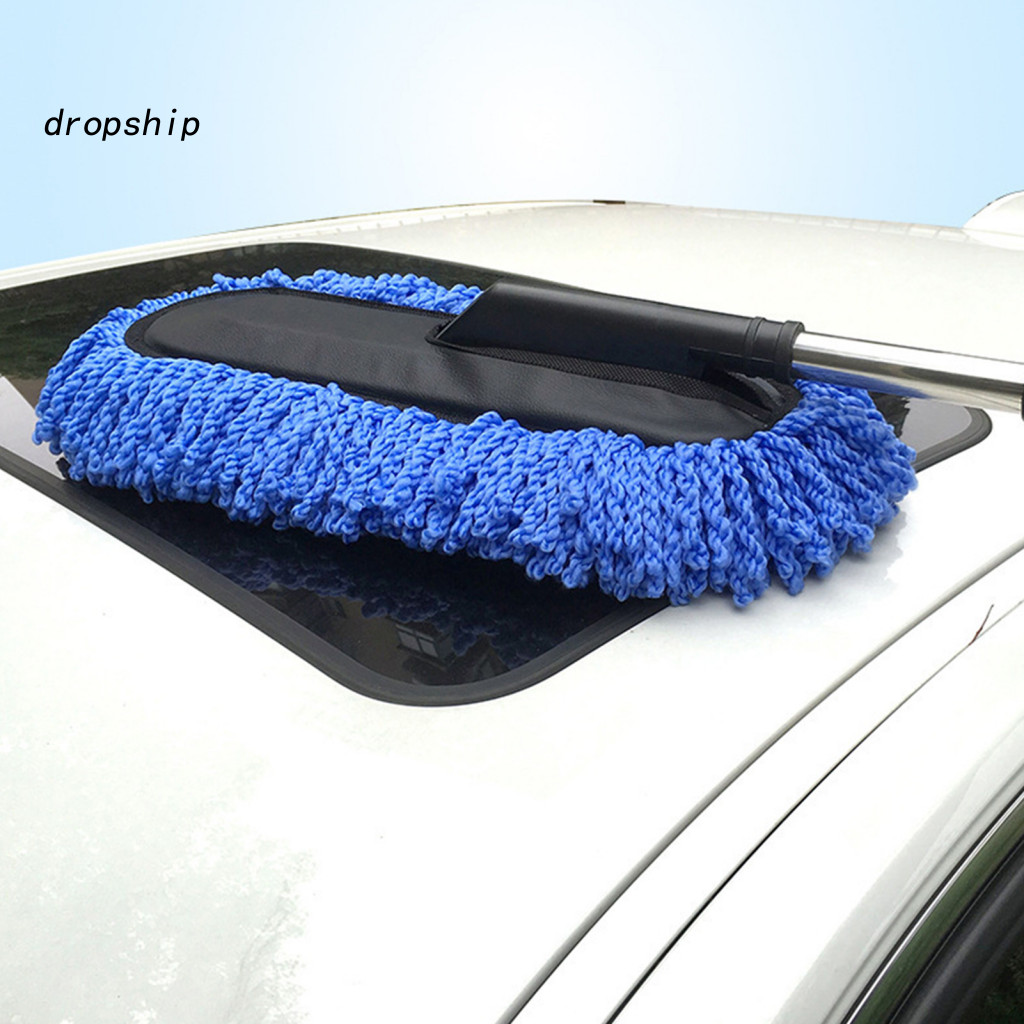 Soft Bristle Brush for Car Mitt Sponge with Long Handle Microfiber Wash Mop Kit Duster Easy Reach Washing for Exterior