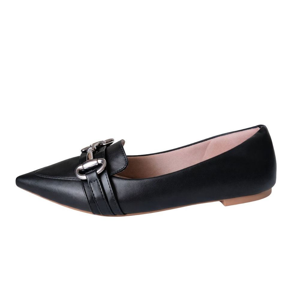 Sapatilha Mocassim Milano Bico Fino com Fivela Elegante