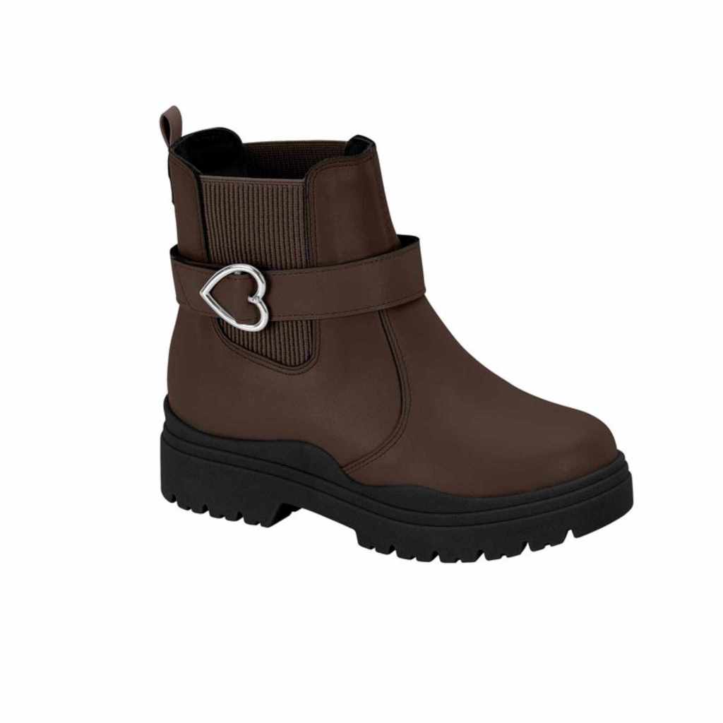 Bota Infantil  Menina Molekinha Berlim Elástico Milano- Café