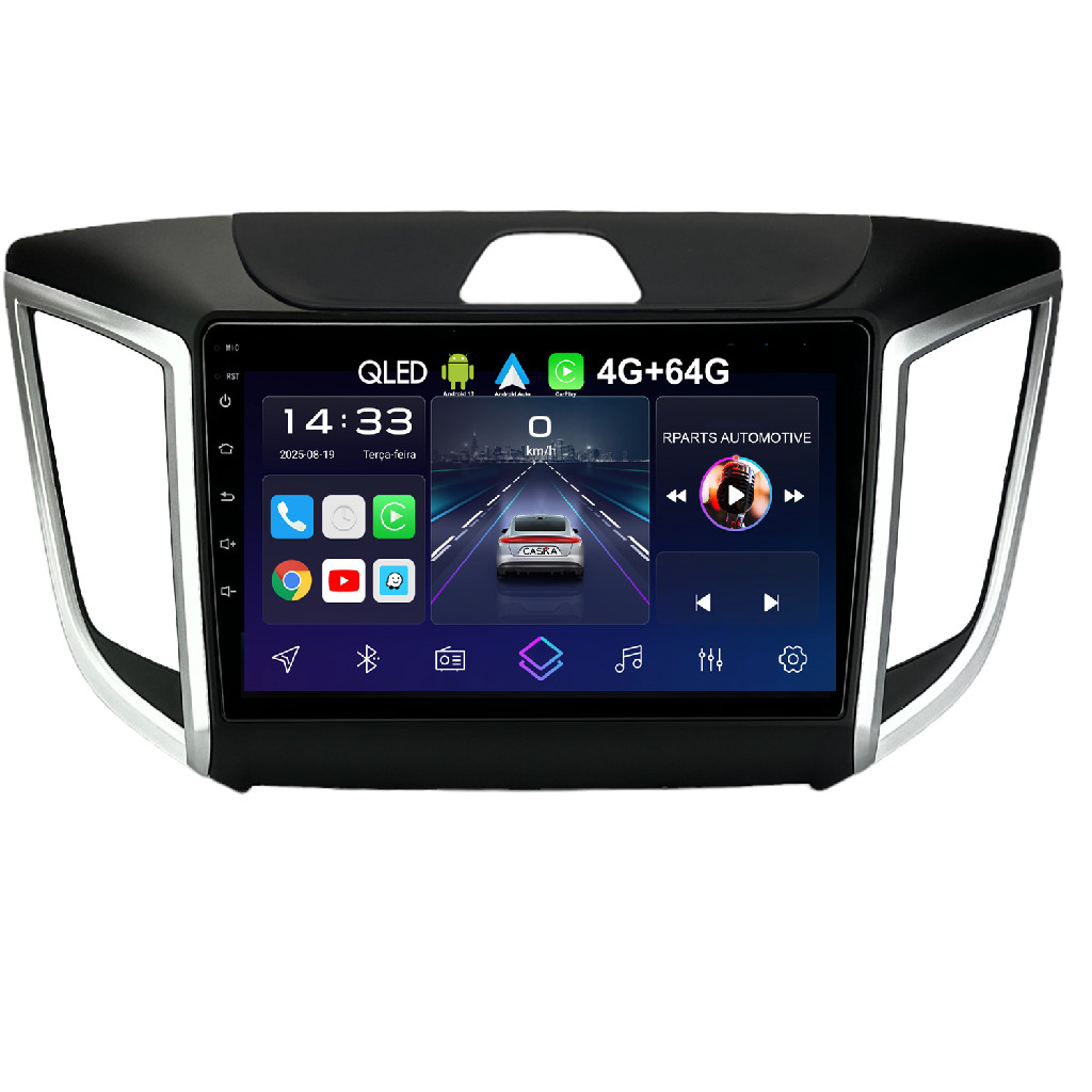 Kit Multimidia 9 Polegadas Android Hyundai Creta 2014 a 2021