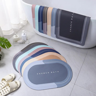 Tapete Antiderrapante de Banheiro Super Absorvente Secagem Rápida Chuveiro 38*58*4 CM