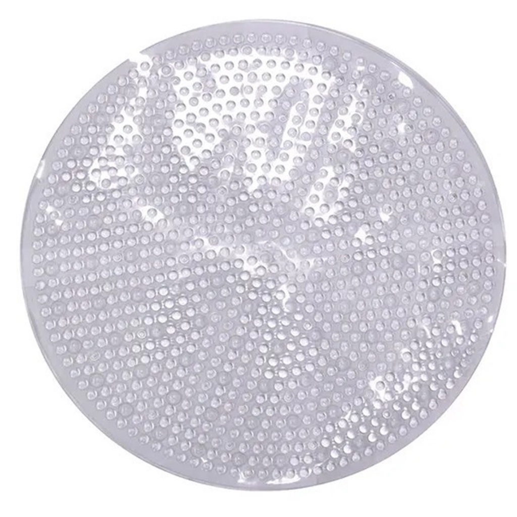 Tapete Box Antiderrapante Redondo Banheiro 50x50 Cm Com Ventosa PVC Chuveiro Piso Escorregadio