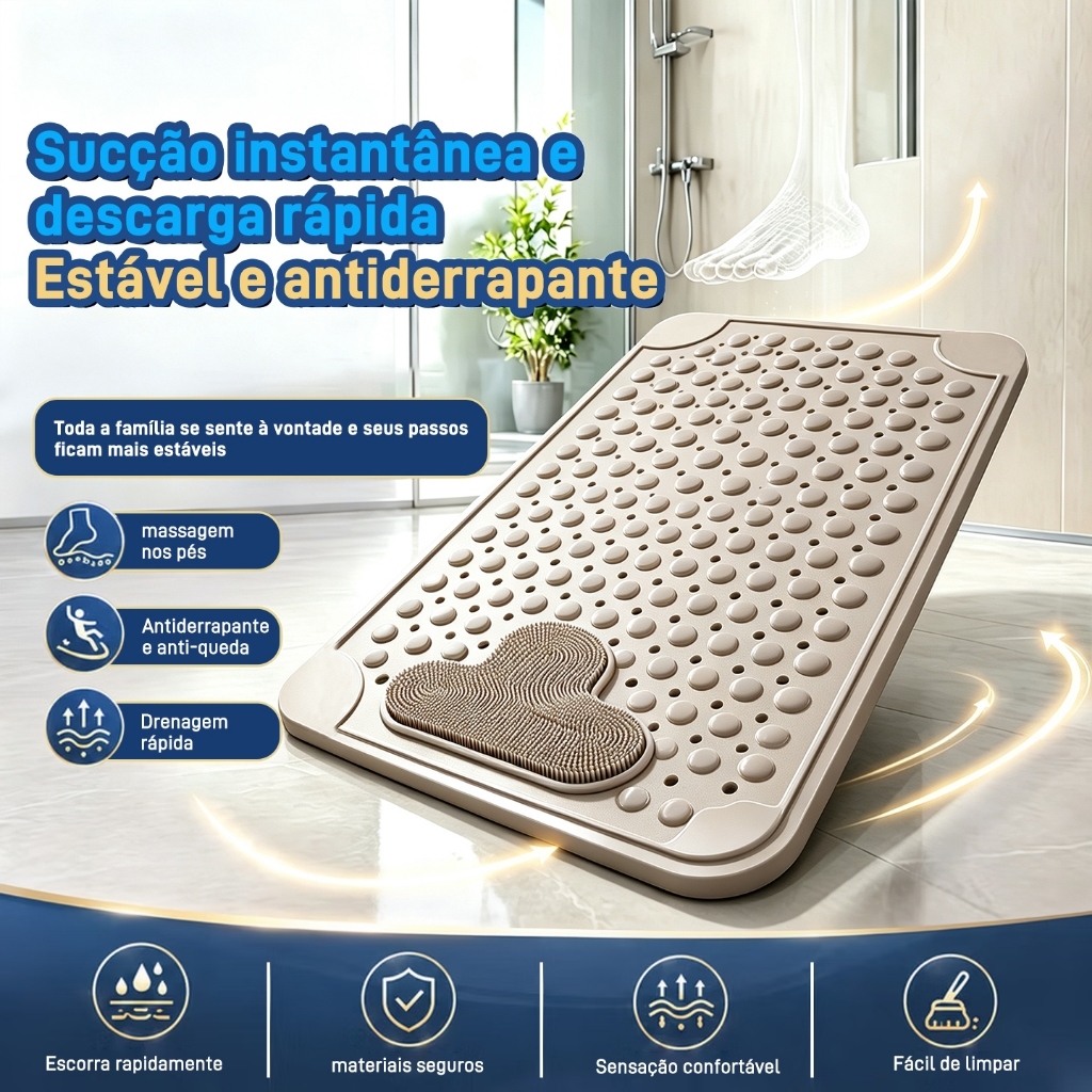 Tapete Para Banheiro Box Antiderrapante Piscina 40*70cm Non-Slip Shower Mat - Square, Eco-Friendly and Safe