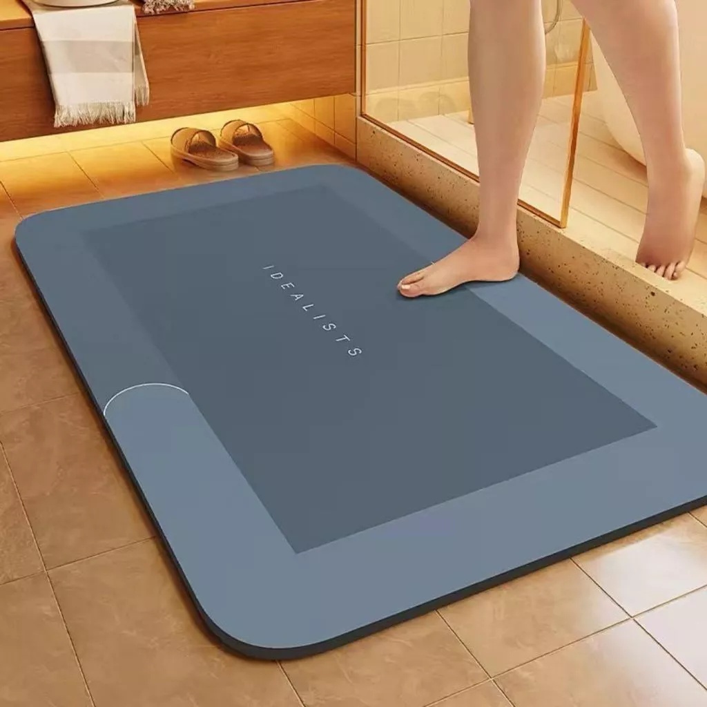 Tapete Antiderrapante de Banheiro Super Absorvente Secagem Rápida Chuveiro