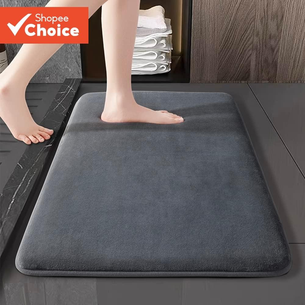 Tapete De Banheiro Macio Super Absorvente Antiderrapante Chuveiro De Secagem Rápida