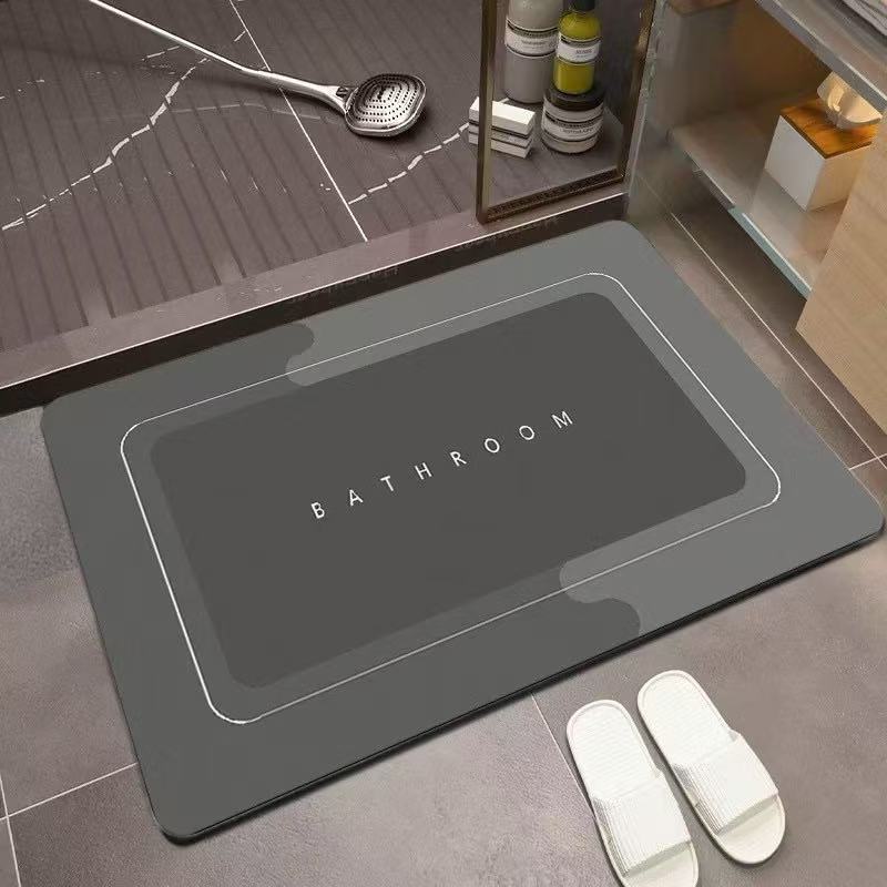 Tapete Antiderrapante de Banheiro Super Absorvente Secagem Rápida Chuveiro Cozinha Varanda 50cmx80cm