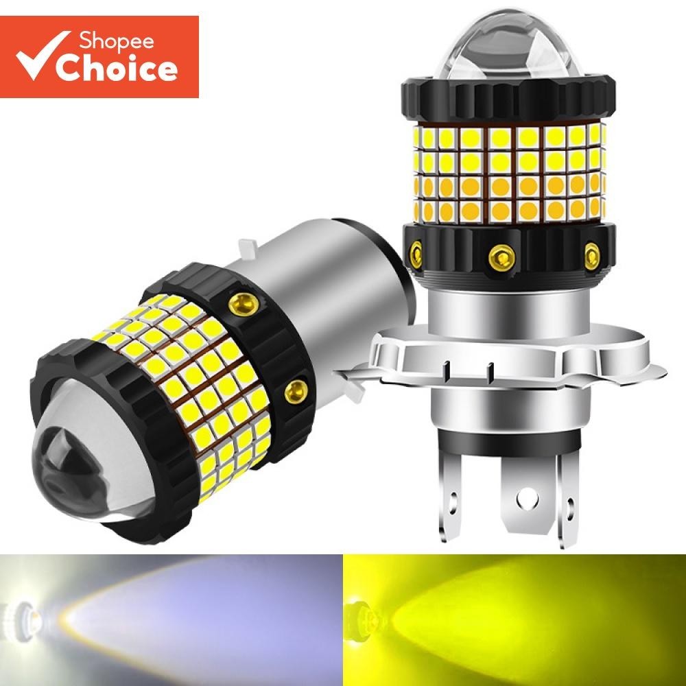 Motocicleta LED 360 ° Lâmpadas De Farol H4 H6 BA20D 60SMD 3030 & amp ; Lente Do Projetor 3570 CSP De Moto Com Feixe Alto