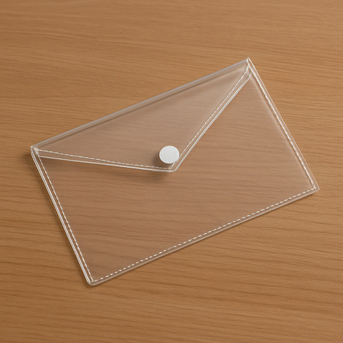10-envelopes Pvc Cristal 11x17 Com Botão Frontal Reforçado Transparente Prático