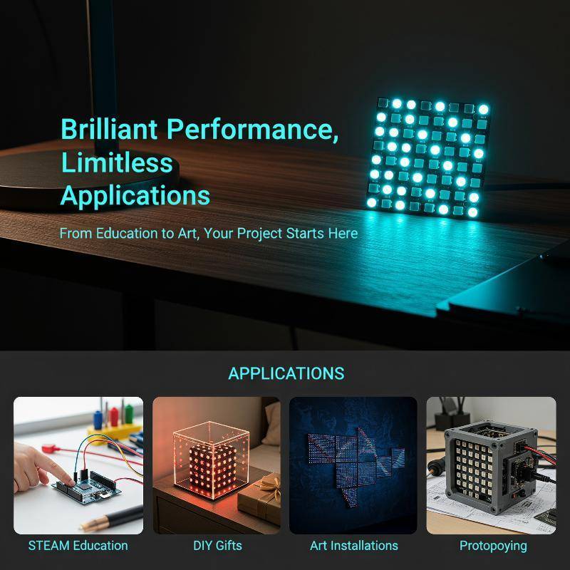Abongbanghn WS2812 5050 RGB Módulo Matriz LED 16 Bits Placa De Desenvolvimento De Cores Completas Para Projetos Eletrôni