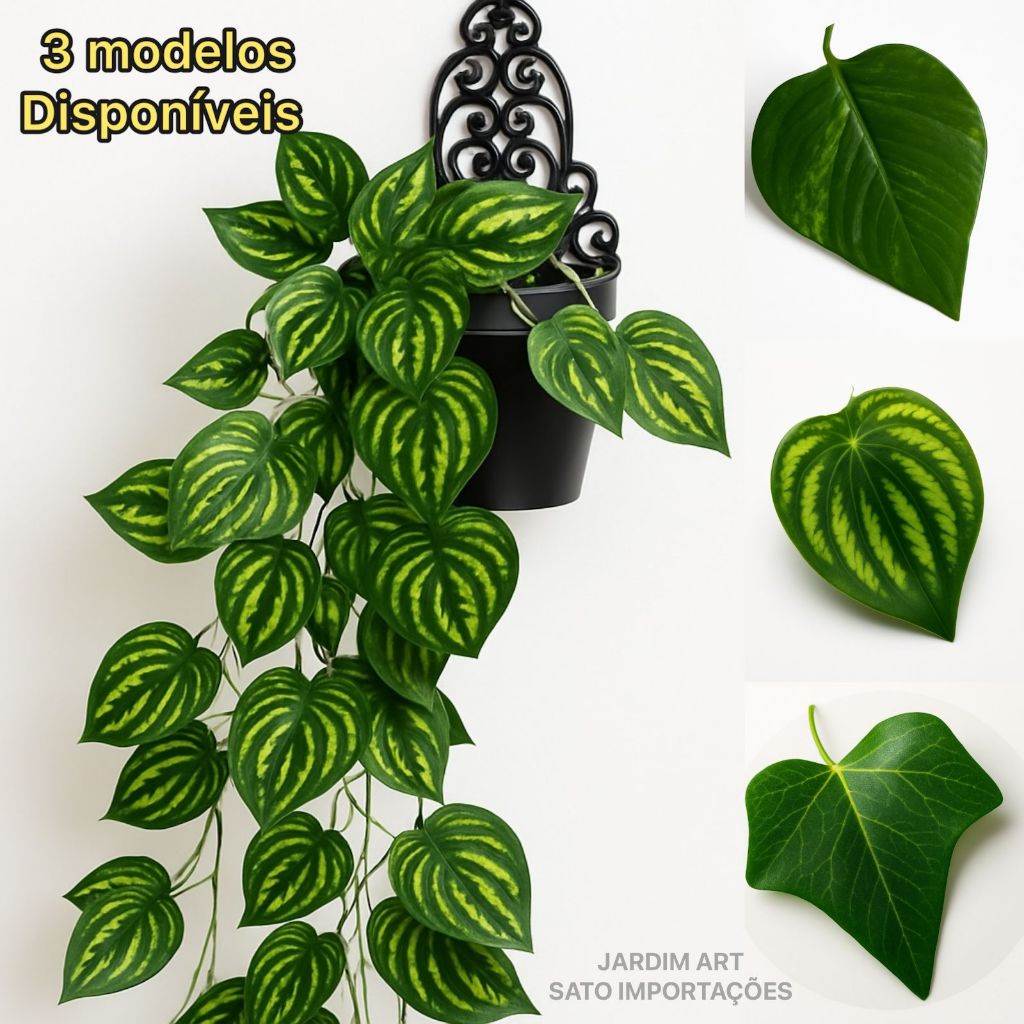 Decoração de Parede com Arandela e 3 Cordões de Folhas Realistas A11