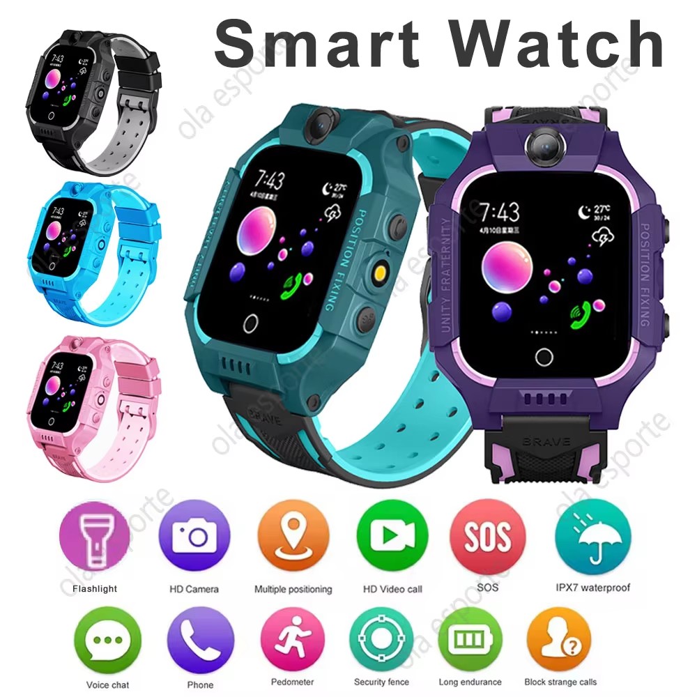 Crianças Smartwatch Relógio Inteligente Cartão Sim 2G Internet HD Chamada De Vídeo À Prova Dwaterproof Água GPS SOS Loca