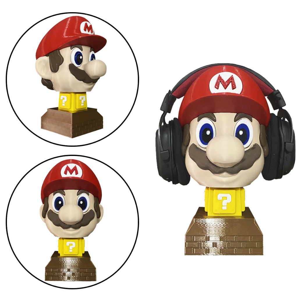 Suporte Para Headset Controle Personagens fone de ouvido gamer Super Mario