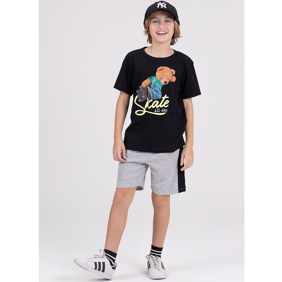 Conjunto Infantil Ribana Street Bear Preto