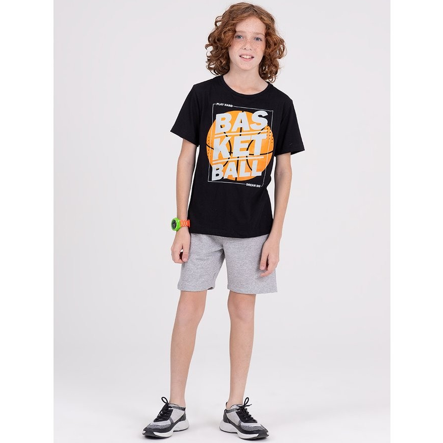 Conjunto Infantil Ribana Basketball Preto