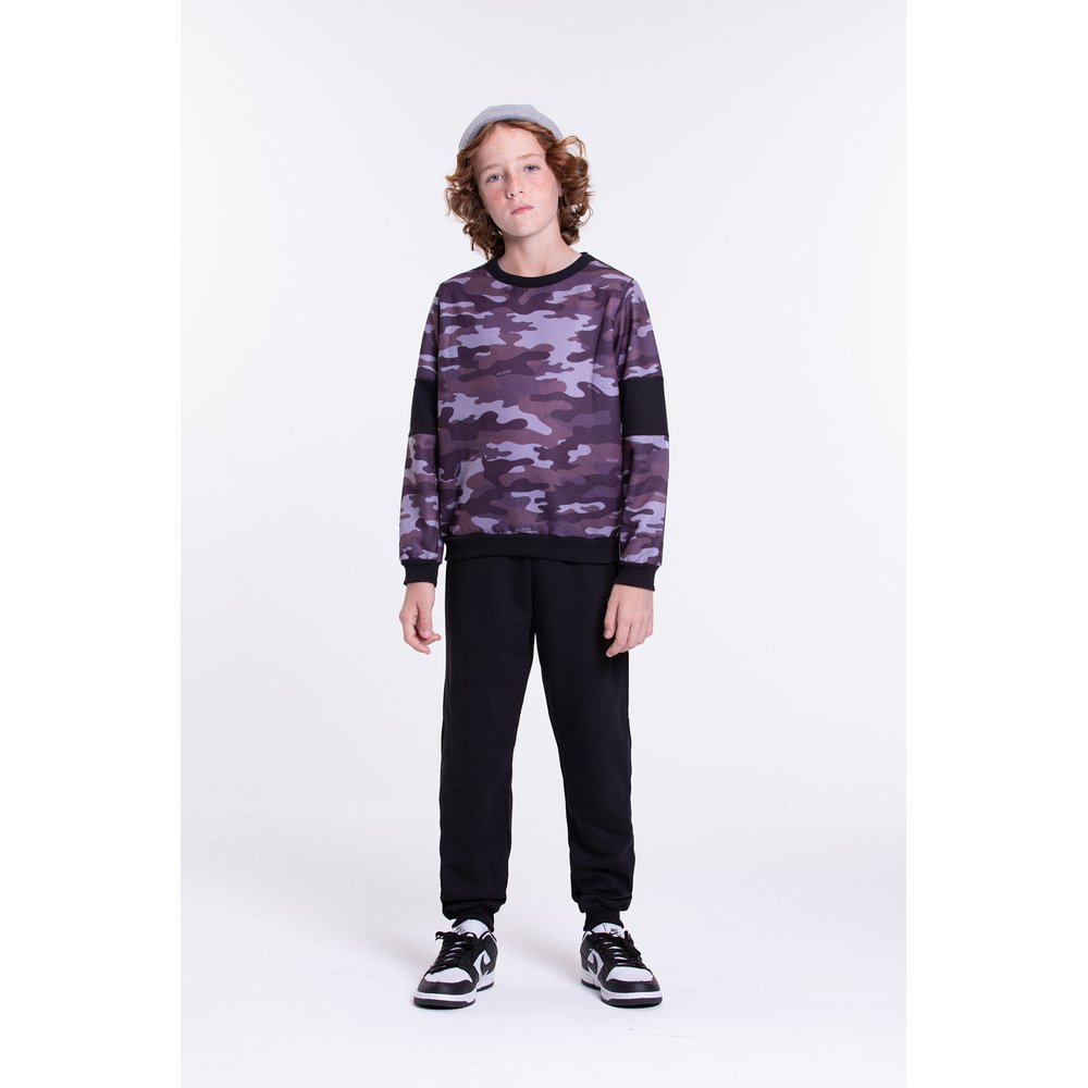 Conjunto Moletom Infantil Masculino Soldadinho Preto