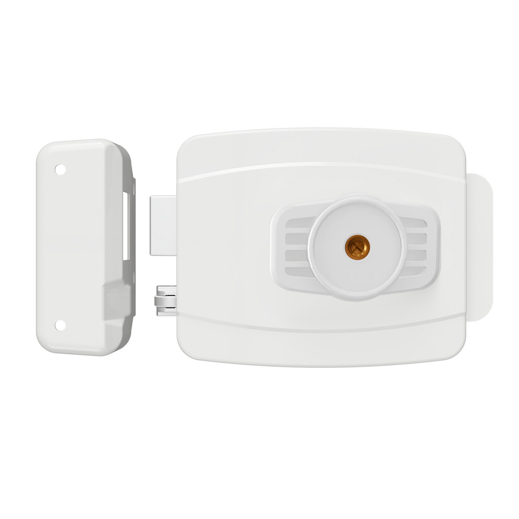 Fechadura AL100R 42mm sem botão 12V chave tetra branca AGL