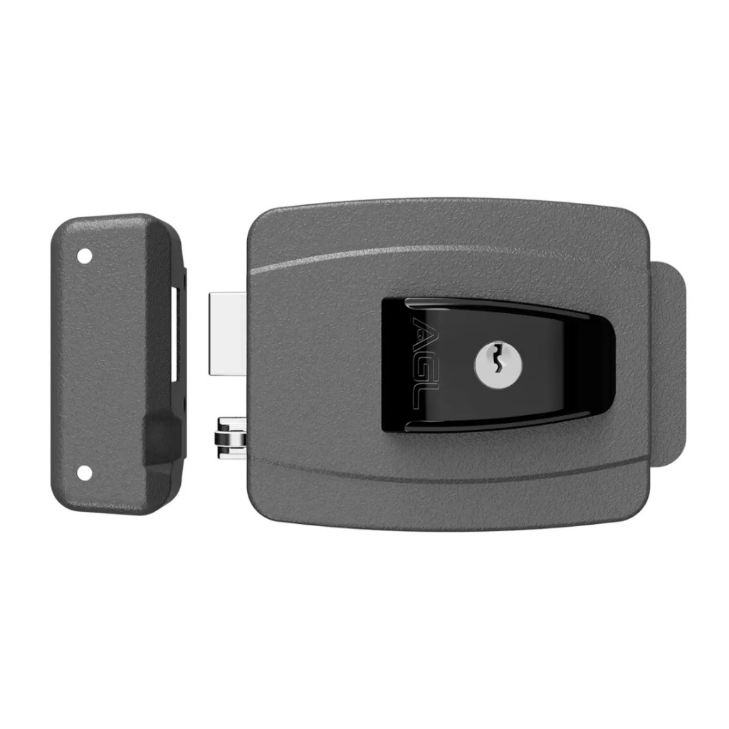 Fechadura Elétrica AGL AL100R-12Volts Cilindro 42mm Chave Simples Furação Esp Ref.1002011 - 383782