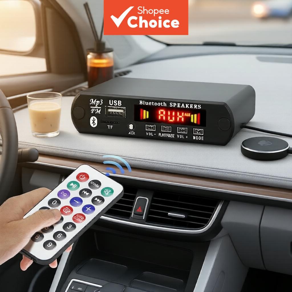 2*25W 50W Amplificador DC 6-18V Placa MP3 Bluetooth 5.0 12V Player MP3 para carro USB FM Gravação de chamadas Suporte