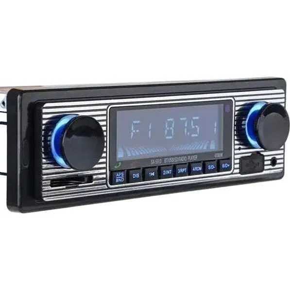 Rádio Estéreo De Carro Clássico Retrô De 1 Din Com Bluetooth