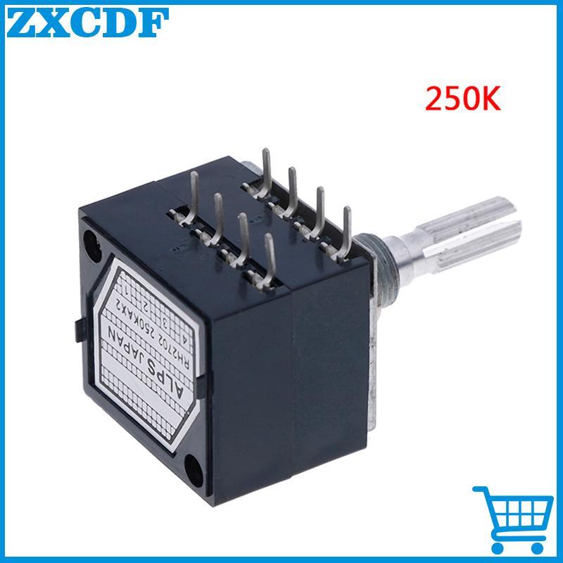 uloverun188 1Pc Potenciômetro 250K log alps Amplificador De Áudio Pote De Controle De volume Estéreo Com Novo