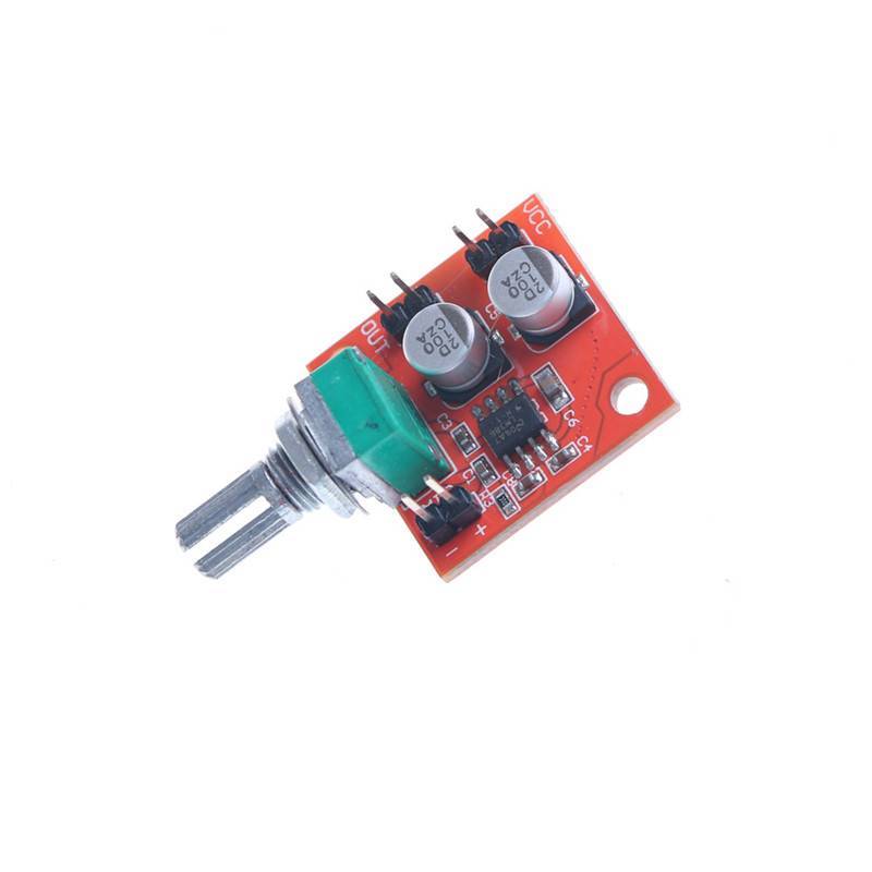 # Novo LM386 Placa Amplificadora De Potência De Microfone De Eletreto Ganho 200 Vezes DC 3.7V-12V .