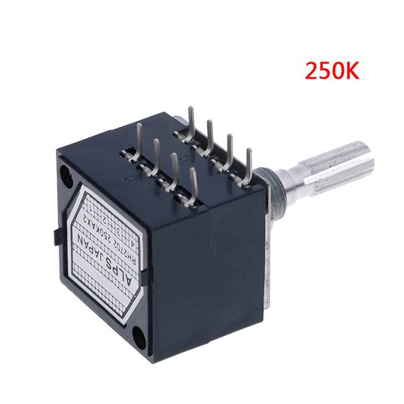ADS 1Pc Potenciômetro 250K log alps Amplificador De Áudio Pote De Controle De volume Estéreo Com BR