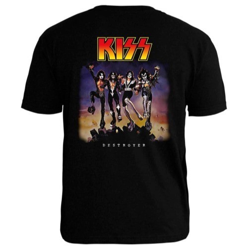 Camiseta Rock Stamp Kiss Destroyer Musica Camisa Blusa Unissex