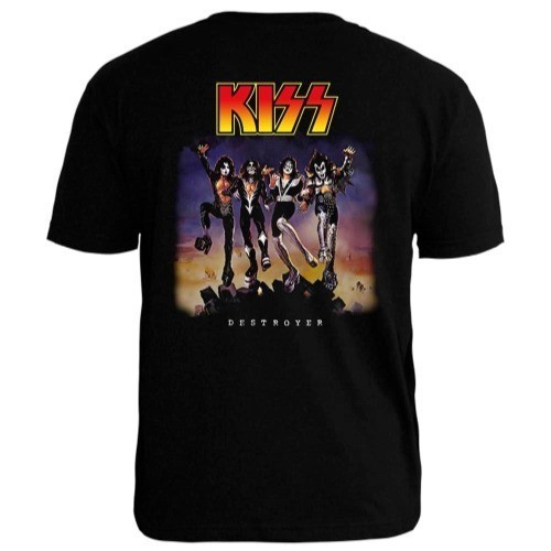 Camiseta Rock Stamp Kiss Destroyer Musica Camisa Blusa Unissex