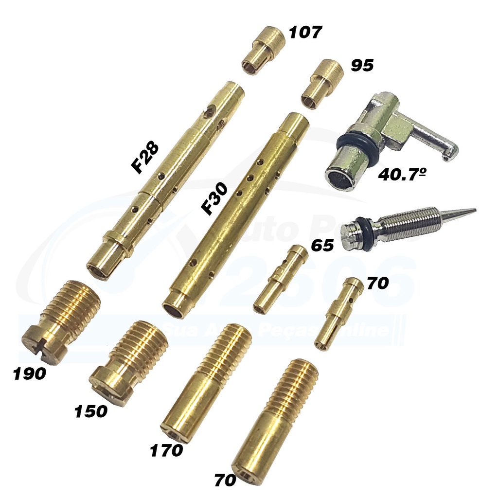 Kit Gicle Carburador Weber 460 Corcel Delrey Escort Belina Pampa 1.6 1984 até 1989 Gasolina