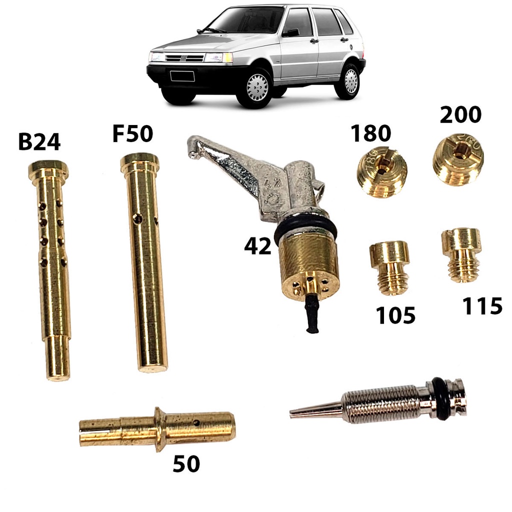 Kit Gicle Carburador Weber TLDZ Uno Mille Gasolina - 1992 até 1995