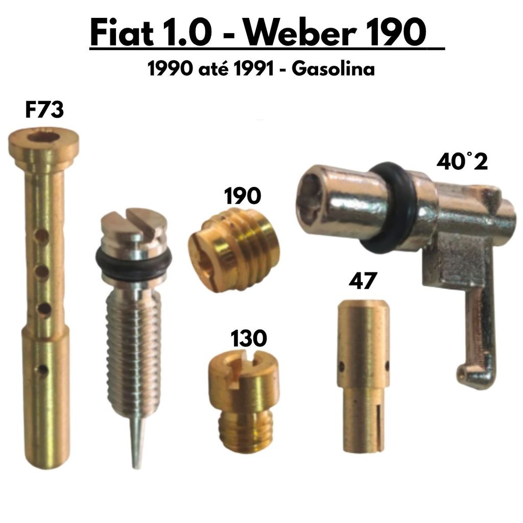 Kit Gicle Weber 190 Uno Mille 994cc 1990 até 1991 Gasolina