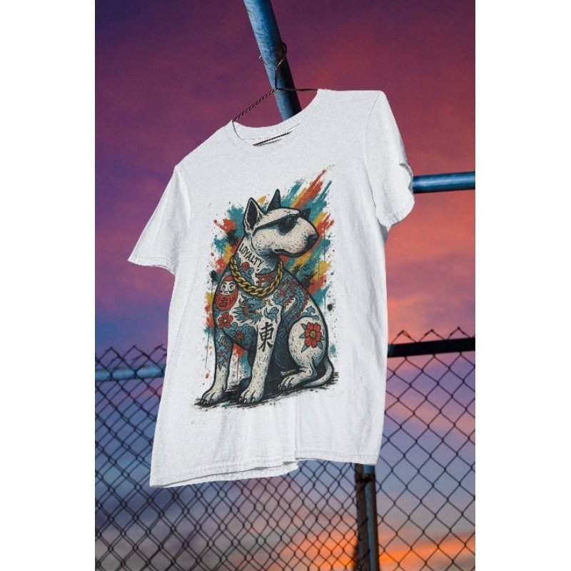 Camiseta Oversized Cachorro Bull terrier style