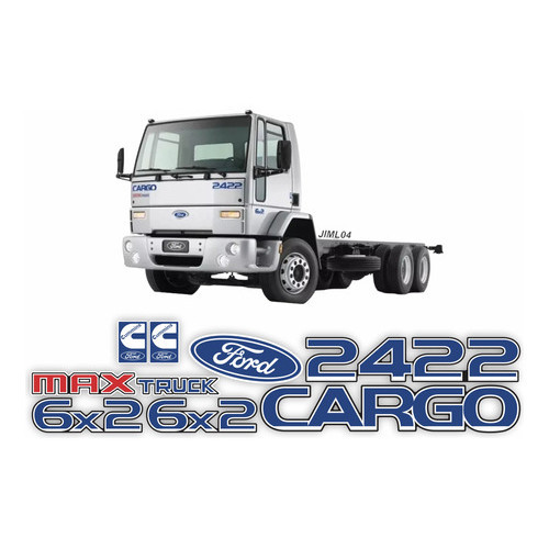 Adesivos Cargo 2422 Max Truck 6x2 Emblema Caminhão Ford Kit