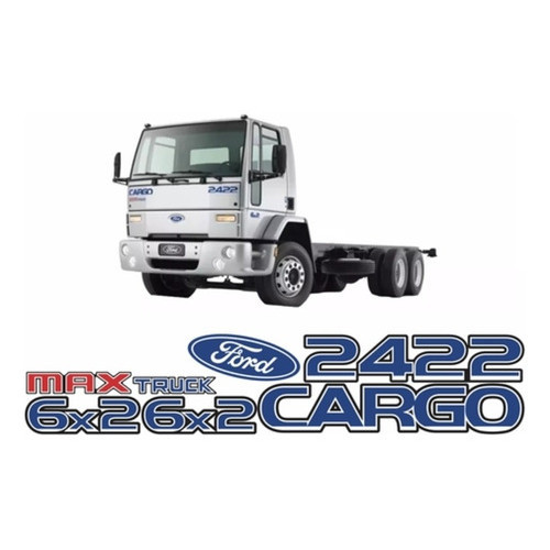 Adesivos Cargo 2422 Max Truck 6x2 Emblema Caminhão Ford Kit
