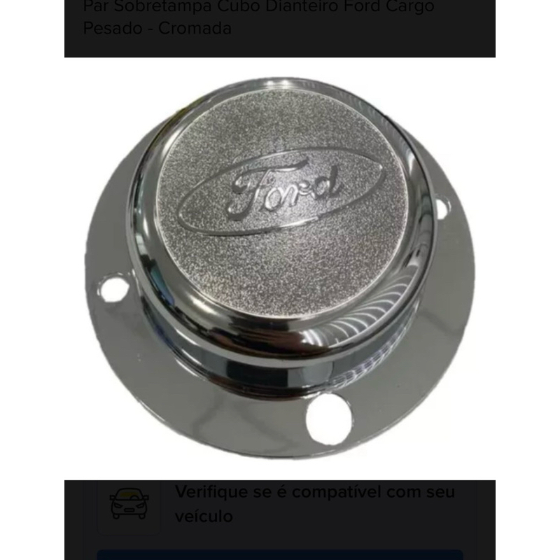 Par Sobretampa Cubo Dianteiro Ford Cargo Pesado - Cromada