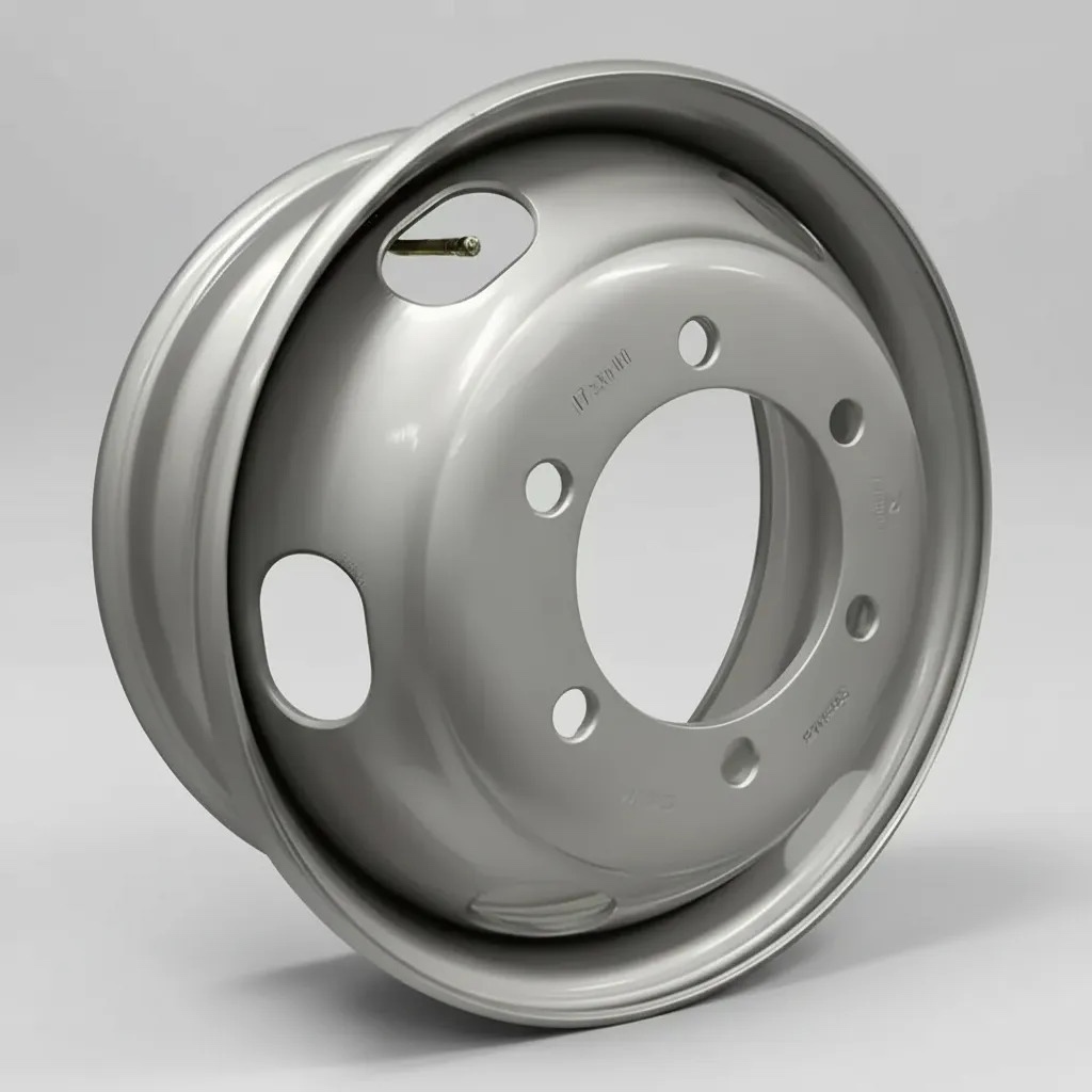 Roda Disco Volkswagen Delivery Ford Cargo Aro 17,5 6 Furos Sem Câmara Caminhão Prateado