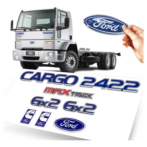 Kit Adesivo Emblema Max Truck 6x2 Cummins Ford Cargo 2422e