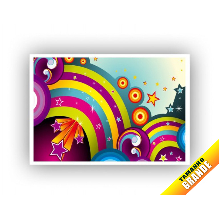 Papel arroz Colorido Arcoiris para Bolo Grande 30x40cm de 7kg