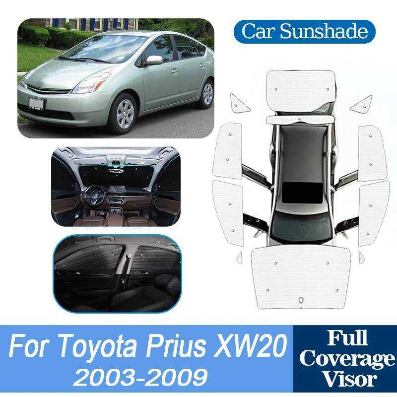 Para Toyota Prius XW20 Acessórios 2003 2004 2005 2006 2007 2008 2009 Auto Capa Da Janela Do Carro Folha De Alumínio Sun