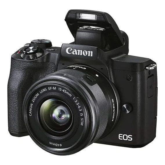 A Câmera Canon Eos M50 Mark Ii Com Ef-m 15-45mm Preto