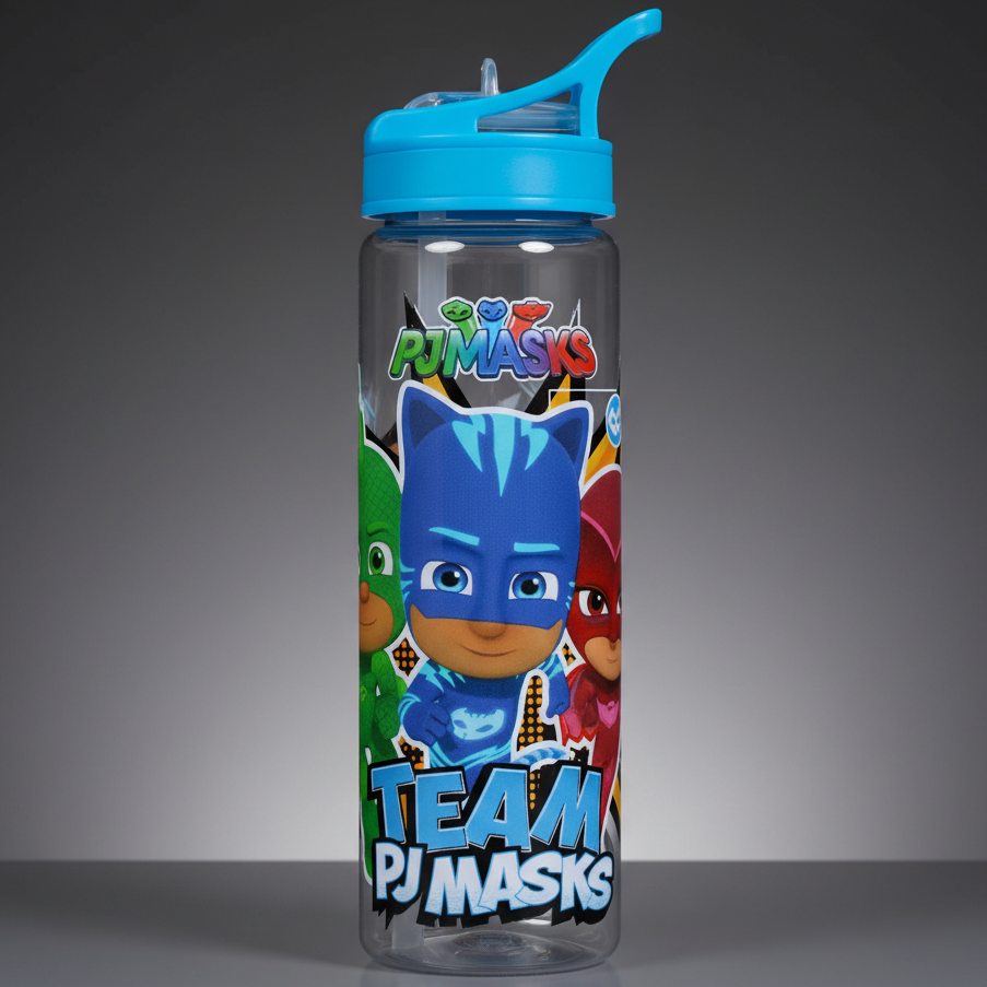 Garrafa Escolar Viagem Água Suco Refresco Pj Masks Original - 670 Ml