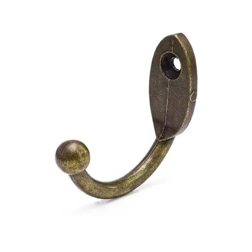 24 Und - Gancho Cabide Reforçado De Metal Pequeno Ouro Velho Antique