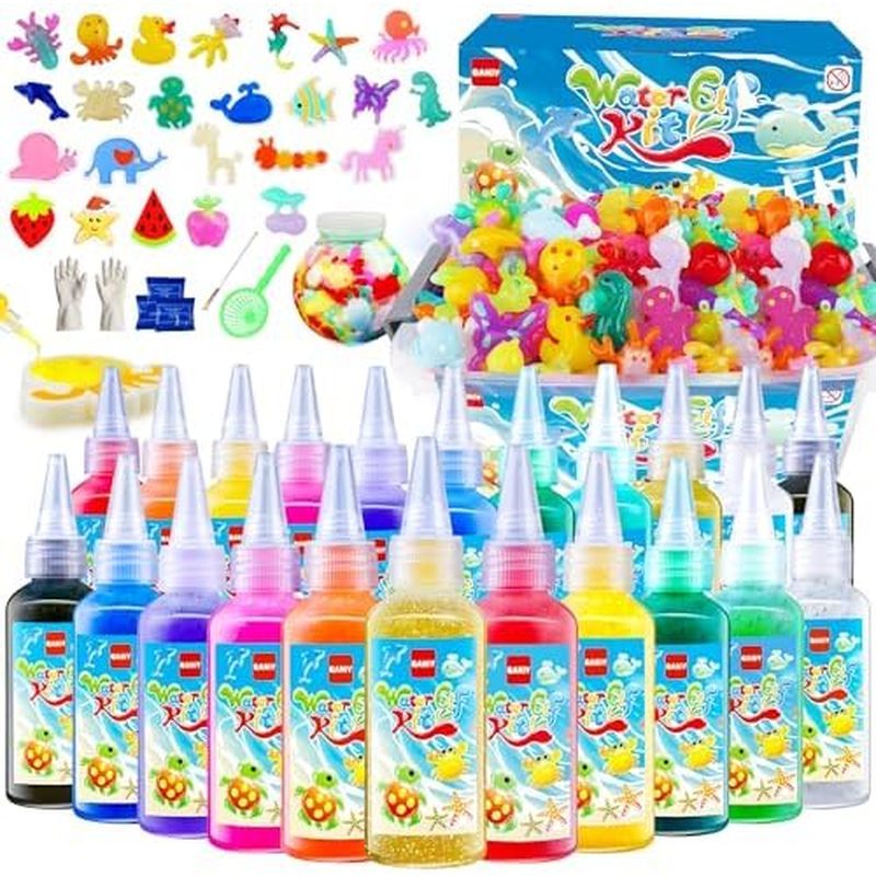 Kit De Brinquedos QANIY Magic Water Elf Para Crianças Com 20 Géis E 24 Moldes , Aqua Fairy , Artesanato DIY Divertido ,