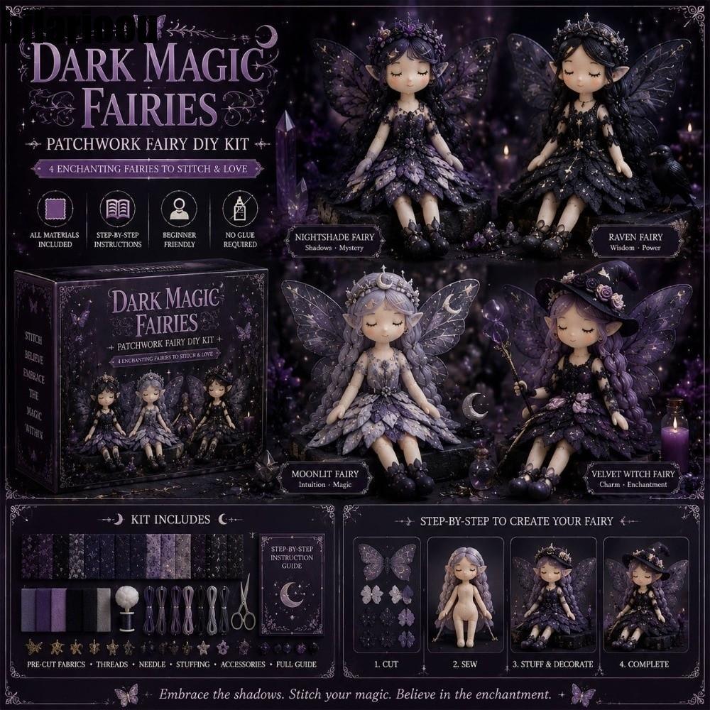 HILARIOOU Conjunto De Costura De Retalhos Fairy Elf , Kit DIY Feitos À Mão Com Flores Cheias De Algodão