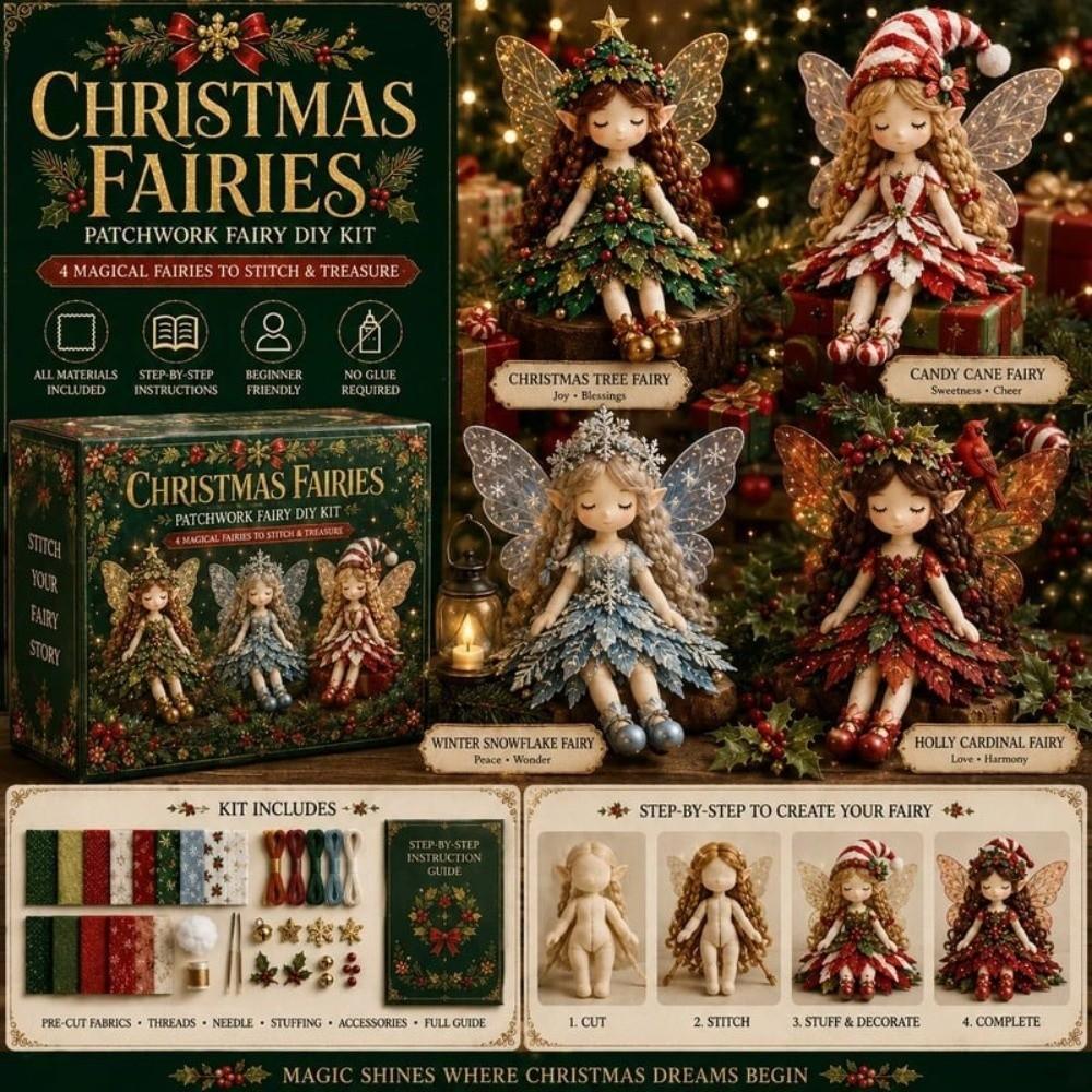Conjunto De Costura De Retalhos BLISVEX Fairy Elf , Algodão Cheio Com Orientação Flor Fada Artesanal Patchwork Kit DIY